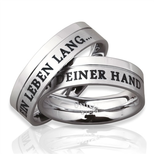 Partnerské prstene z  ocele 6mm - LASEROVÉ GRAVÍROVANIE ZDARMA